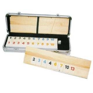 Deluxe Rummy with Wooden Racks in Aluminum Case by CHH