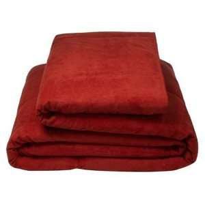  Woolrich Red Faux Suede Down Comforter Full/Queen 