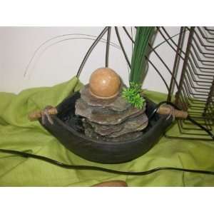  Serene Stone and Sphere Tabletop Fountain