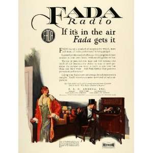  1925 Ad Fada Radio Andrea Fashion Neutrodyne Cabinet 