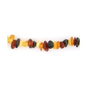  Tri Colored Natural Amber Chips Continuous Strand  34 Inch 