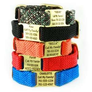   Braid ScruffTag™ Personalized Dog Collar   5 Colors