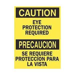 Caution Sign,14 X 10in,bk/yel,bilingual   BRADY  