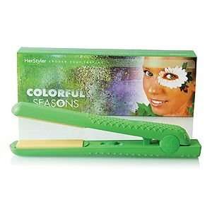 HerStyler Colorful Seasons Ceramic Hair Straightener, 1.5, Green, 1 