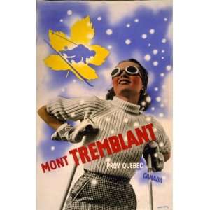    1939 ski poster Mont Tremblant, Prov. Quebec