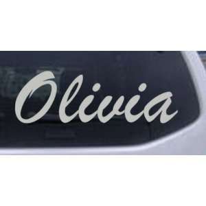  Silver 22in X 7.3in    Olivia Car Window Wall Laptop Decal 