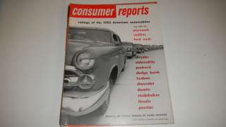 Consumer Reports May 1952 American Automobiles 0714E  