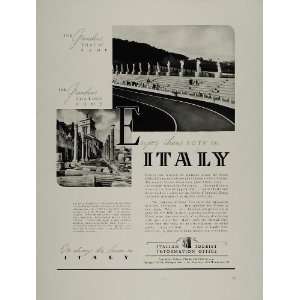  1938 Vintage Ad Italian Travel Rome Italy Roman Forum 