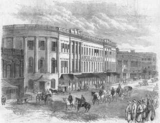 NEW ZEALAND Auckland Hotel, Kolkata, antique print, 1858  