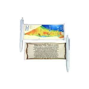    Map of Israel Pen with English Travel Prayer 