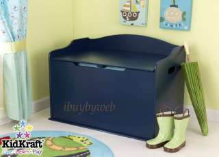Kidkraft Kids Austin Toy Chest Box Bench Blueberry Blue  