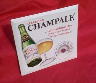Vintage Champale / Beer Thermometer Metal Sign old  