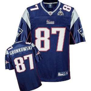  2012 Super Bowl Patriots #87 Gronkowski blue jerseys size 