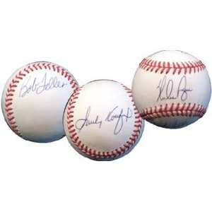 Sandy Koufax, Nolan Ryan & Bob Feller Autographed Baseball  