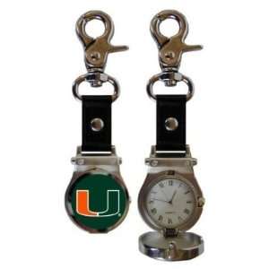  Miami Hurricanes Photodome Clip On Watch   NCAA College 