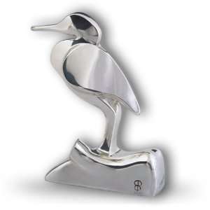  Silver Heron Sculpture