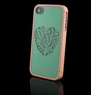Ero Travel Green Heart Disney Hard Case Back Cover For iPhone 4S 4 4G 