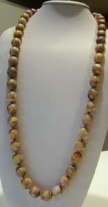 From an estate, a rare Austrian picasso glass bead necklace in 