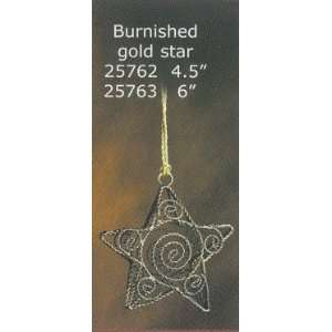  6in BURNISHED GOLD STAR CX