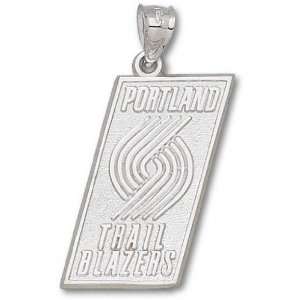 Portland Trail Blazers Solid Sterling Silver Logo 3/8 Pendant 