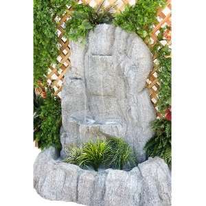   Oasis Maui Falls Wall Water Fountain   Granite Patio, Lawn & Garden
