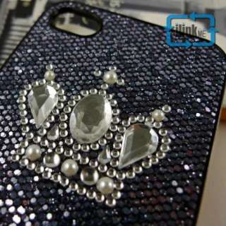 New Crown Ring Bling Hard Case F iPhone 4 4G A276#black  