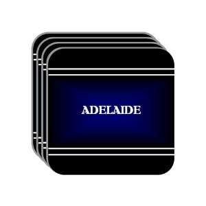 Personal Name Gift   ADELAIDE Set of 4 Mini Mousepad Coasters (black 