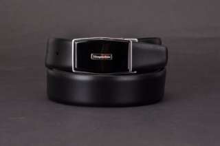   Black Genuine Leather Adjustable Auto Lock Belt For All Sizes  