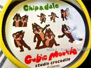 Cubic Mouth Chip n Dale Tin Coin Bag Case w Stickers  