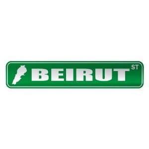   BEIRUT ST  STREET SIGN CITY LEBANON