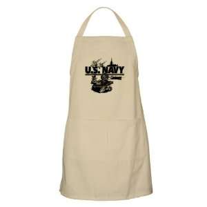  Apron Khaki US Navy with Aircraft Carrier Planes Submarine 