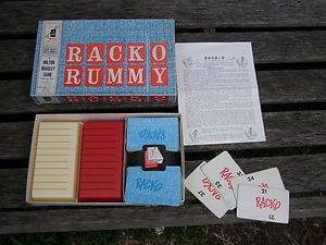   VINTAGE 1961 RACKO RUMMY JOHN SANDS MILTON BRADLEY CARD GAME  