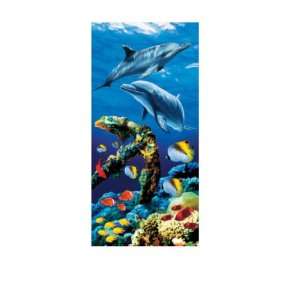   Premium Oversized Anchor of Dolphins 30x60 Beach Towel