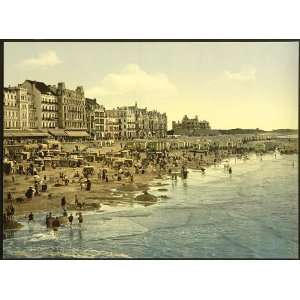  The beach at high water, Ostend, Belgium,c1895