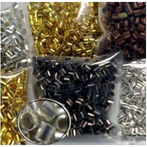 1200 Plus Alloy Crimp Tubes and Beads 2x2mm 1.5x1.5mm Steel, Gold 