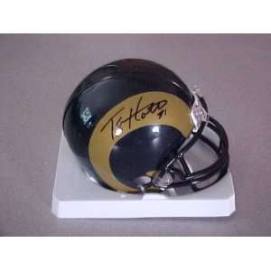 Torry Holt Hand Signed Autographed St Louis Rams Riddell Football Mini 