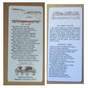  Apostles Creed, The Secret, The Lords Prayer Bookmark 