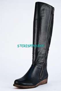 LUCKY BRAND AZURA KNEE HIGH BOOTS WOMENS 9 NEW $175 BLACK LEATHER 