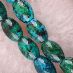 New 8X12mm Azurite Chrysocolla Gemstones Loose Beads 15  