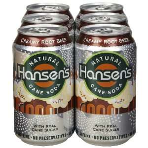 Hansen Creamy Root Beer, Cans, 12 oz, 6 Grocery & Gourmet Food