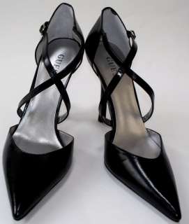 GUESS Chaussures Escarpins Noir Cuir T 38.5 Cardyn Neuf  