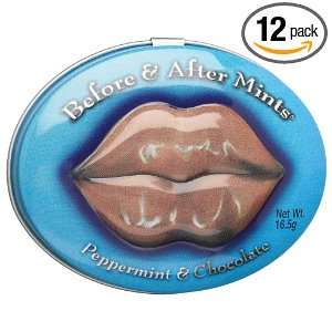 Before & After Mints, Peppermint & Chocolate, 0.6 Ounce Tins (Pack of 