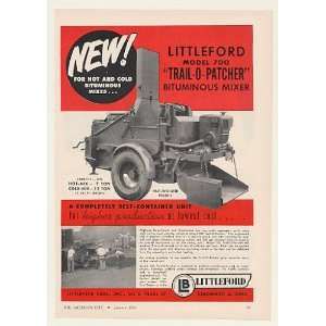  1955 Littleford 700 Trail O Patcher Bituminous Mixer Print 