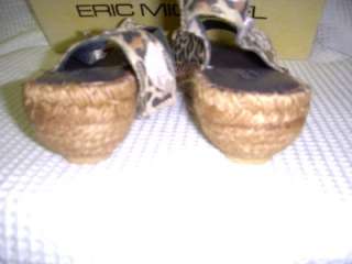NEW ERIC MICHAEL SLING BACK LEOPARD SANDALS SIZE VARY  