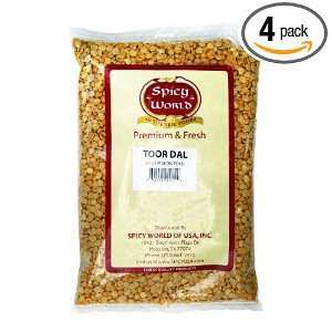 Spicy World Toor Dal Plain, 64 Ounce Pouches (Pack of 4)  