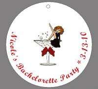 Personalized BACHELORETTE PARTY Circle Favor Tags  