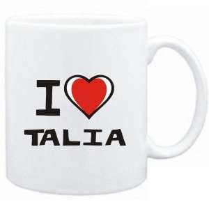  Mug White I love Talia  Female Names