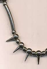 GOTHIC STUDDED STAINLESS STEEL SPIKED CHOKER UNIQUE ODD  