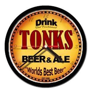  TONKS beer and ale cerveza wall clock 