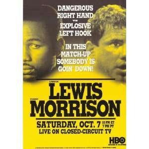  Lennox Lewis Vs. Tommy Morrison Movie Poster (11 x 17 